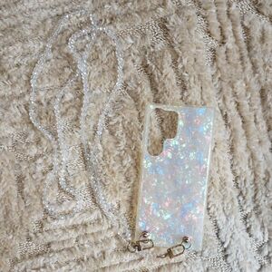 Iridescent Samsung Galaxy S23 Ultra Case With Chain